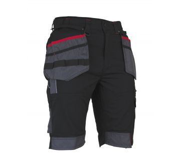 BERMUDA DE TRAVAIL SEDIMENT NOIR MULTIPOCHES - LMA