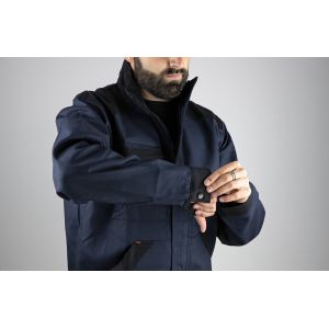 BLOUSON DE TRAVAIL FOURNAISE SANS METAL MARINE/NOIR - LMA 2