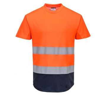 TEE-SHIRT HAUTE VISIBILITE RESPIRANT BI-COLORE C395 orange portwest
