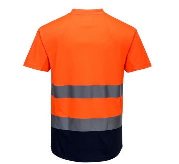 TEE-SHIRT HAUTE VISIBILITE RESPIRANT BI-COLORE...