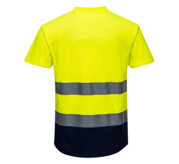 TEE-SHIRT HAUTE VISIBILITE RESPIRANT BI-COLORE...