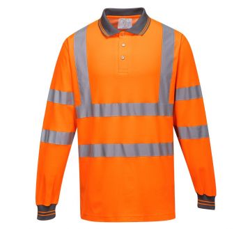 POLO MANCHES LONGUES HAUTE VISIBILITE COTON...