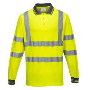 POLO MANCHES LONGUES HAUTE VISIBILITE COTON S271 - PORTWEST 2