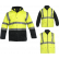PARKA DE SIGNALISATION 4 EN 1 JAUNE FLUO/MARINE P98 HAUTE VISIBILITE