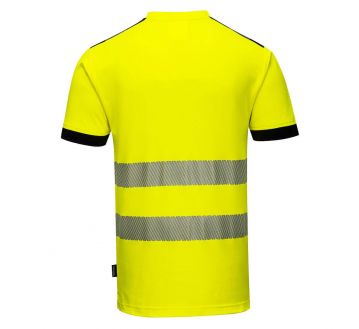 T-shirt haute visibilité anti-UV PORTWEST - Jaune/Noir dos