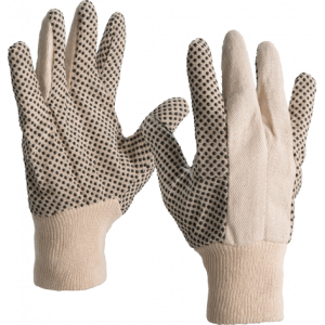 GANTS PROTECTION POLY/COTON PICOTS NOIR T10 8011N - SACOBEL