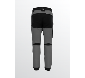 PANTALON DE TRAVAIL E-STRETCH GRIS/NOIR OEKOTEX...