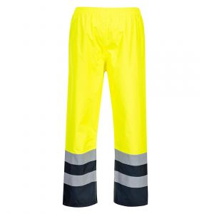 PANTALON PLUIE HAUTE VISIBILITE OXFORD/PU JAUNE/MARINE 2