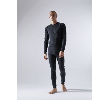ENSEMBLE TEE-SHIRT/CALECON  NOIR CORE WARM/CORE...