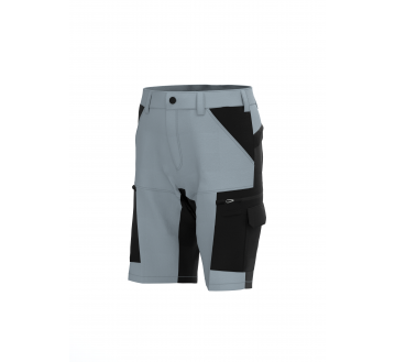 BERMUDA DE TRAVAIL E-SUNNY GRIS/NOIR STRETCH OEKOTEX - EPIC