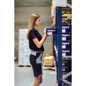 BERMUDA DE TRAVAIL E-SUNNY GRIS/NOIR STRETCH OEKOTEX - EPIC 2