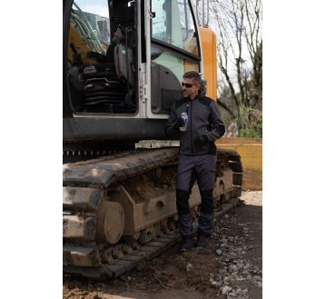 VESTE POLAIRE E-FROST GRIS/NOIR 380GRS OEKOTEX...