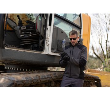 VESTE POLAIRE E-FROST GRIS/NOIR 380GRS OEKOTEX...