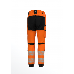PANTALON DE TRAVAIL HV E-STRETCH ORANGE/NOIR OEKOTEX - EPIC 2