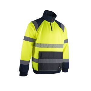SWEAT COL CAMIONNEUR HAUTE VISIBILITE MIRE 8084 JAUNE...