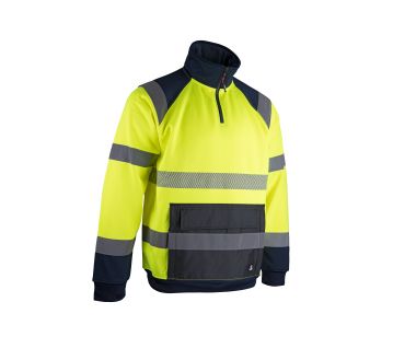 SWEAT COL CAMIONNEUR HAUTE VISIBILITE MIRE 8084...