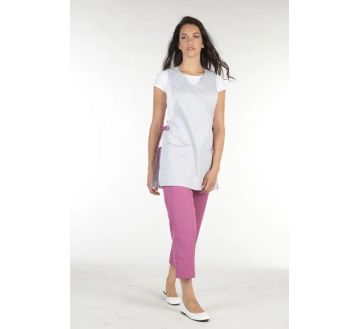 CHASUBLE LILLY - HASSON - GRIS PERLE/ROSA