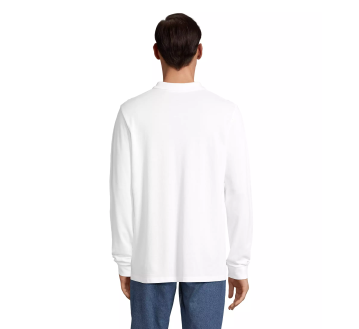 POLO MANCHES LONGUES PLANET BLANC DOS - SOL'S