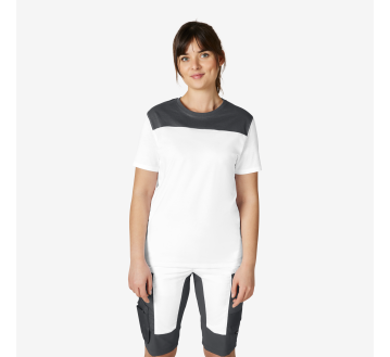 TEE-SHIRT FHB Blanc FEMME KIRA RESPIRANT OEKO-TEX