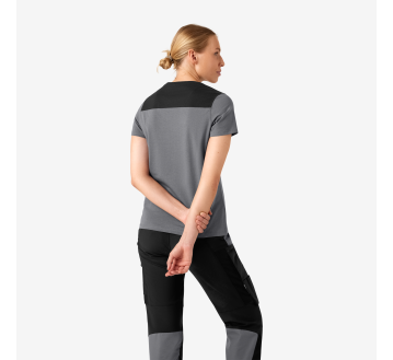 T-SHIRT FHB gris FEMME KIRA RESPIRANT OEKO-TEX
