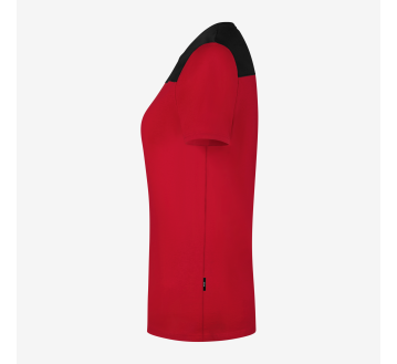 T-SHIRT DE TRAVAIL rouge FEMME KIRA RESPIRANT OEKO-TEX - FHB