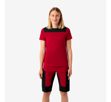 TEE-SHIRT FHB rouge FEMME KIRA RESPIRANT OEKO-TEX