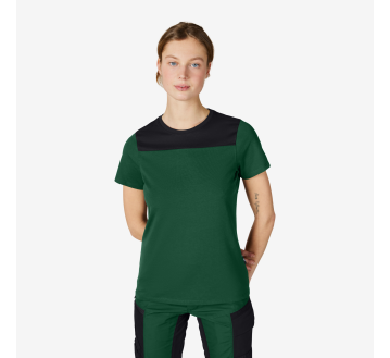 TEE-SHIRT FHB vert FEMME KIRA RESPIRANT OEKO-TEX