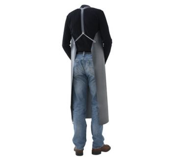 TABLIER HYPALON NOIR AVEC HARNAIS - 90X115cm