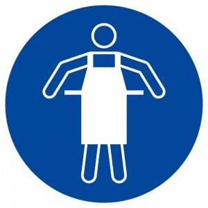 PANNEAU PVC "TABLIER PROTECTION OBLIGATOIRE" - DIAM 300mm