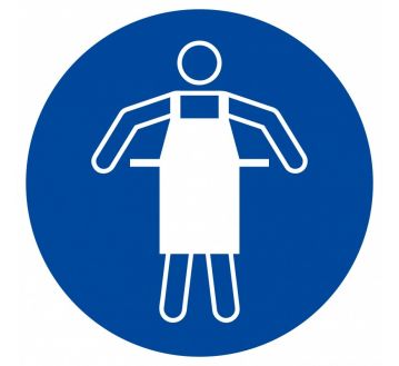 PANNEAU PVC "TABLIER PROTECTION OBLIGATOIRE" - DIAM 300mm