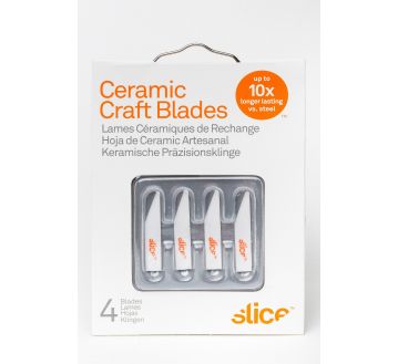 LOT 4 LAMES CERAMIQUES TRANCHANT DROIT BOUT ARRONDI 10518 - SLICE