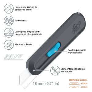 CUTTER RETRACTABLE AMBIDEXTRE LAME CERAMIQUE UTILITY 10558 - SLICE 2