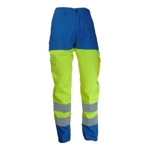 Pantalon de travail haute visibilité PBV - 2301HV bleu et jaune