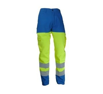 Pantalon de travail haute visibilité PBV - 2301HV bleu et jaune