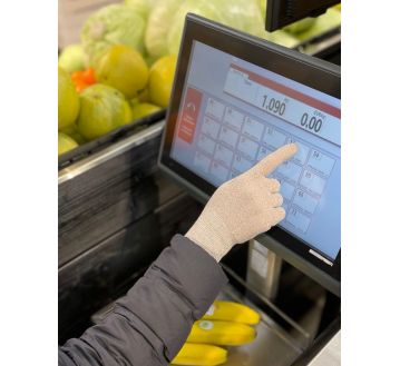 GANTS TACTILES FEMME NOIR ANTI-VIRUS ANTI-BACTERIES HBT810 - HOFLER