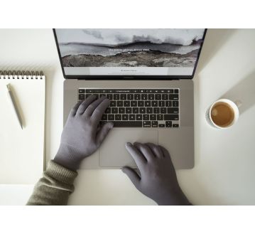 GANTS TACTILES HOMME NOIR ANTI-VIRUS ANTI-BACTERIES HBT811 - HOFLER