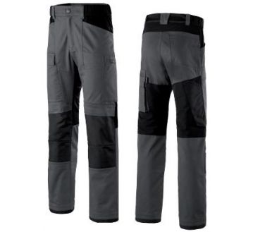 Pantalon de travail homme chantier de la marque LAFONT gamme SENS coloris gris/noir