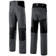 Pantalon de travail homme chantier de la marque LAFONT gamme SENS coloris gris/noir