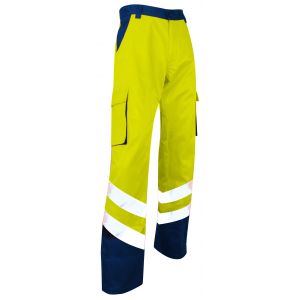 PANTALON HAUTE VISIBILITE PROTECTION JAUNE/MARINE - LMA