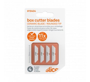 BLISTER DE 4 LAMES CERAMIQUE ARRONDIES 10404 POUR CUTTER SLICE 10400