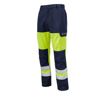 PANTALON HV JAUNE/MARINE MULTIRISQUES ATEX HYGROVET SAFELINE  MOLINEL