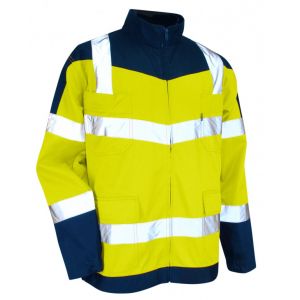 BLOUSON HAUTE VISIBILITE PRECAUTION JAUNE/MARINE - LMA