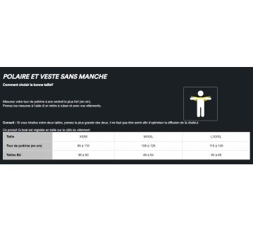 POLAIRE CHAUFFANTE SANS MANCHE HV03 G-HEAT