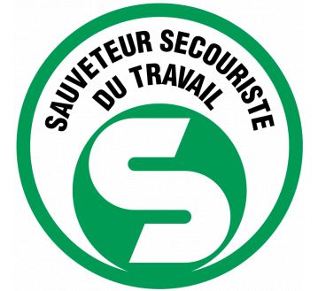 TRANSFERT SERIGRAPHIQUE "SAUVETEUR SECOURISTE" : VERT.
